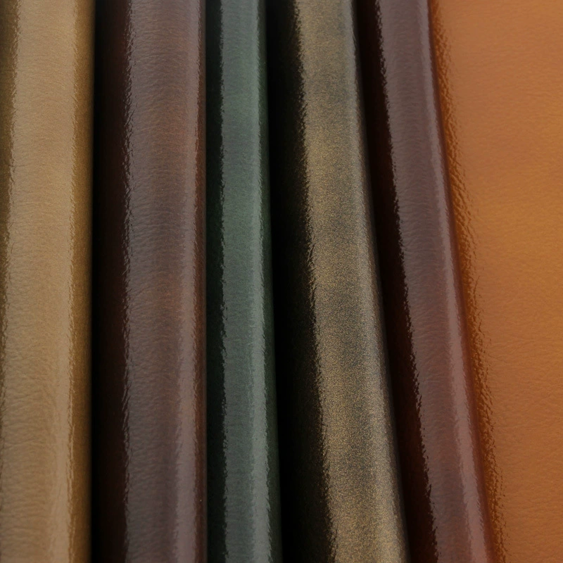 Simulation oil wax leather decorative leather Sauda leather material PU leather fabric shiny noodles imitation leather hard bag artificial leather leather