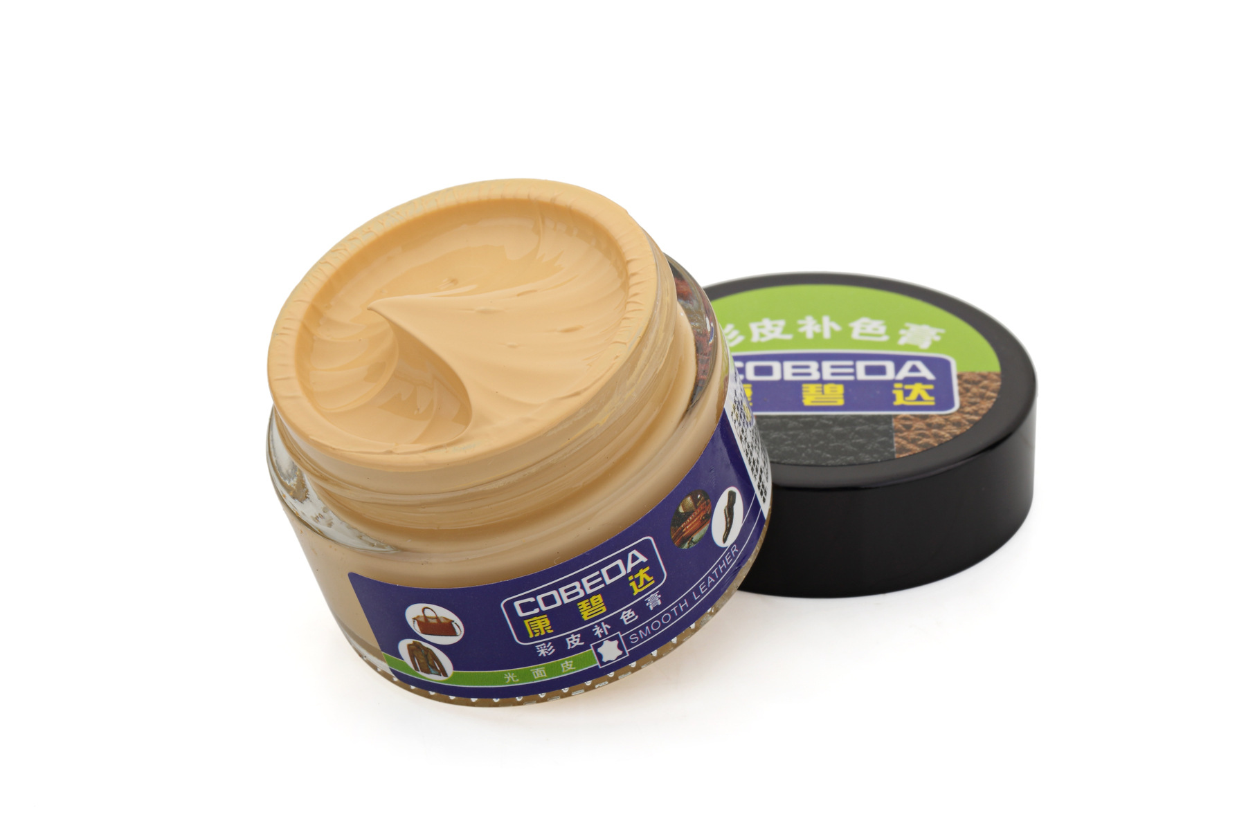 Color Cuero cuero color crema al por mayor teñido agua al por mayor fábrica directa protección ambiental material multicolor cuero agente de renovación