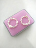 Earrings, brand design silver needle from pearl, 925 sample silver, European style, trend of season, suitable for import