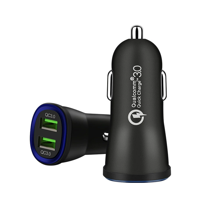 Новый двойной QC3.0 автомобильное зарядное устройство двойной USB Автомобильный телефон зарядное устройство производитель