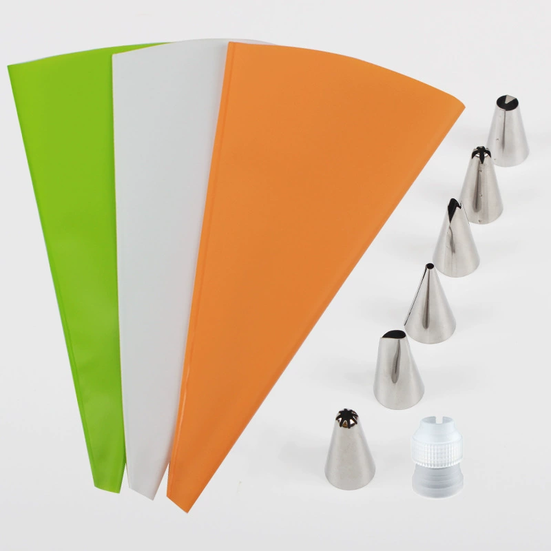 Украшенный костюм набор из 8 предметов из 6 носика из нержавеющей стали EVA крем Сумка Синий Розовый Оранжевый Белый Зеленый