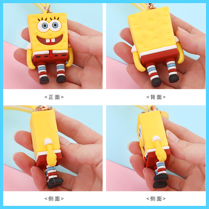 Bob Esponja Pai Big Star Llavero Colgante Dibujos animados creativos Pareja linda Bolso Llavero Colgante Regalo pequeño