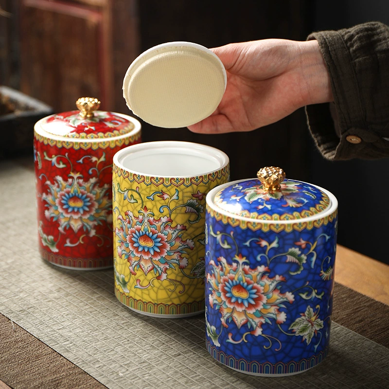 Керамическое эмалированное изделие, маленькая коробочка для хранения, pu-erh чай, упаковка, подарочная коробка, тканевая сумка