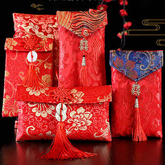 新款織錦緞面料中國結結婚壓歲新年紅包禮金包聘禮利是封千元萬元