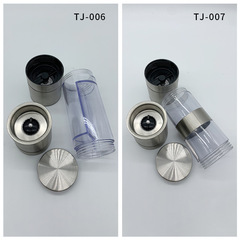 不鏽鋼研磨器廚房用品調料瓶雙頭手動黑胡椒研磨器研磨瓶批發