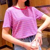 Summer short sleeve T-shirt, top for elementary school students, long-sleeve, Korean style, oversize