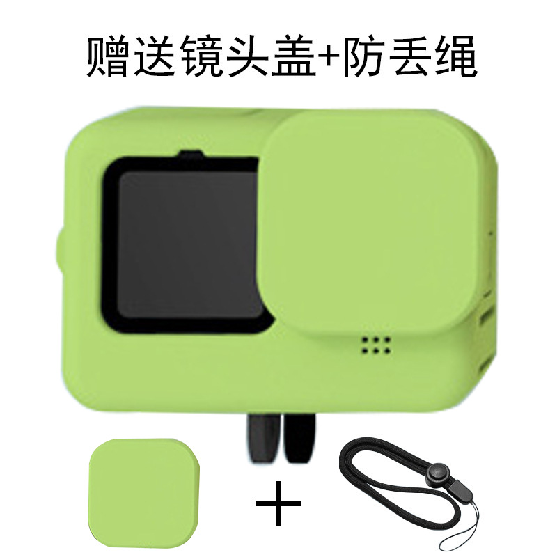 Funda de silicona adecuada para cámara gopro9101112, funda protectora para cámara deportiva, funda para accesorios de cubierta de lente, anticaídas