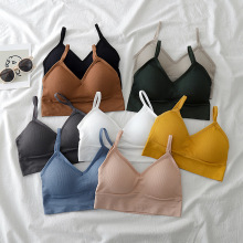 外穿卡卡性感美背交叉内衣学生文胸抹胸罩无钢圈裹胸吊带背心少女