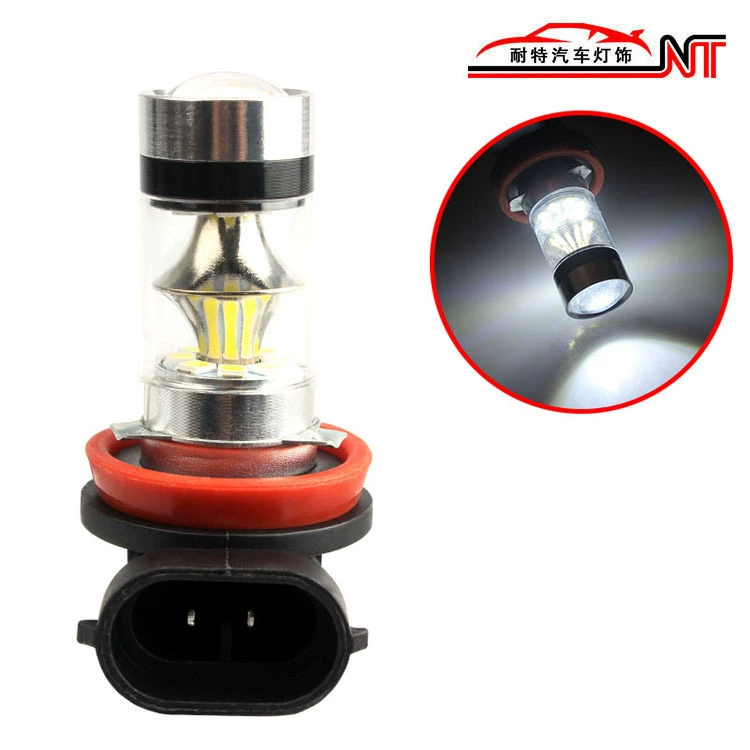 Автомобильная мощная светодиодная лампа H 11 100W противотуманная фара H8 20SMD светодиодная противотуманная фара автомобильная лампа