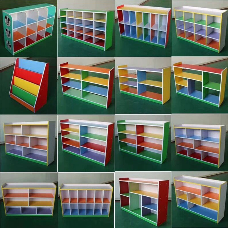 Огнестойкая доска Комбинированный шкаф для игрушек Детская мебель Книжный шкаф для детского сада Стеллаж для хранения Книжный шкаф Перегородка Шкаф