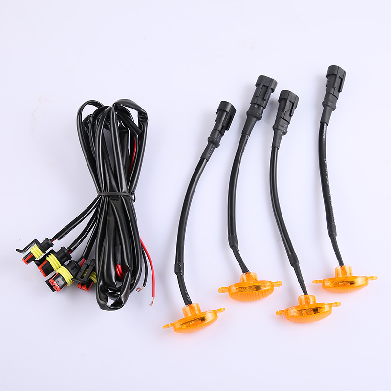 Coche luz neta media pequeña luz amarilla luz diurna luz LED decorativa luz de advertencia pickup niebla Luz de niebla CONTROL DE APP Raptor