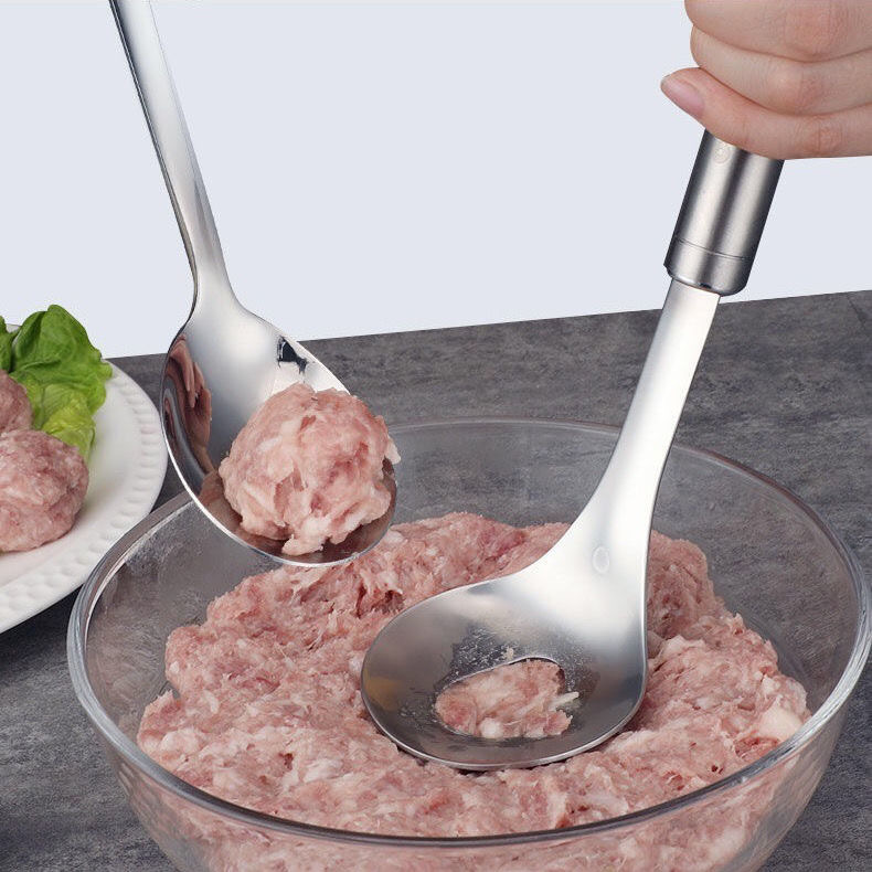 Meatball Press Spoon Tool for Home Use, Stainless Steel Meatball Maker, Creative Kitchen Meatball Maker, Meatball Scoop Tool Meatball Press Spoon Tool for Home Use, Stainless Steel Meatball Maker, Creative Kitchen Meatball Maker, Meatball Scoop Tool