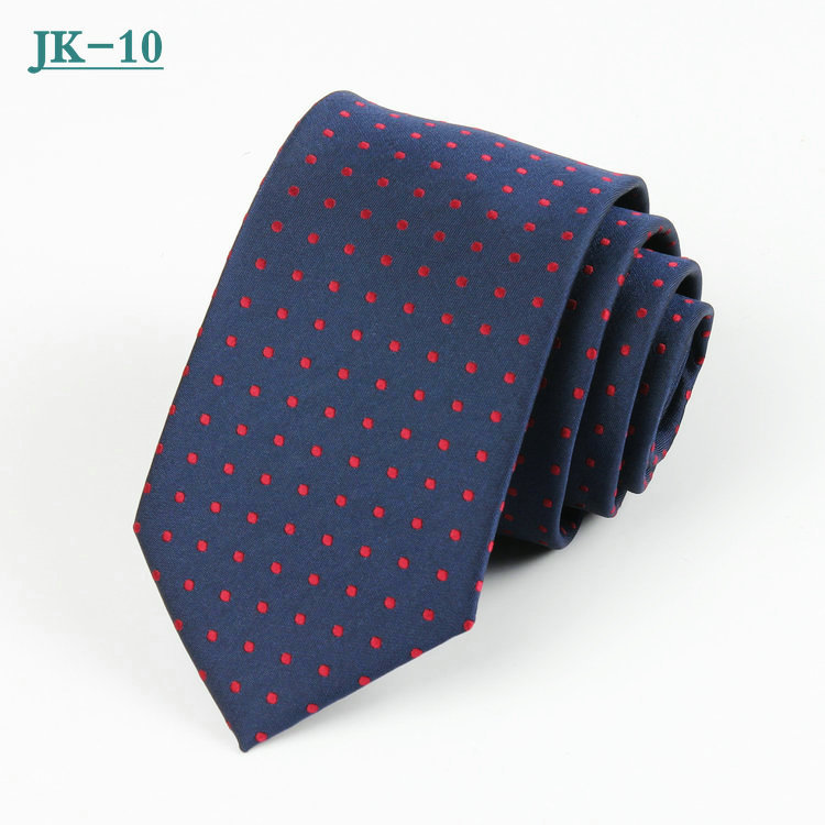 Corbata de hombre de negocios 7cm rayas a cuadros jacquard poliéster corbata hombres boda rojo casual negro corbata fabricante