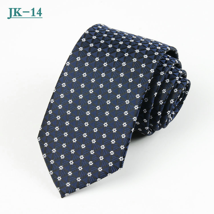 Corbata de hombre de negocios 7cm rayas a cuadros jacquard poliéster corbata hombres boda rojo casual negro corbata fabricante