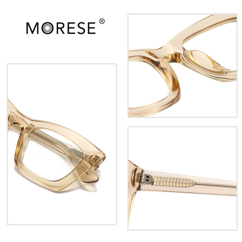 Eyeglass Frame for Women, European and American Style, Imitation Wood Material, Personalized Pairing, Plain Lens, Texture Color Matching, CP Insert, Foreign Trade, 2016