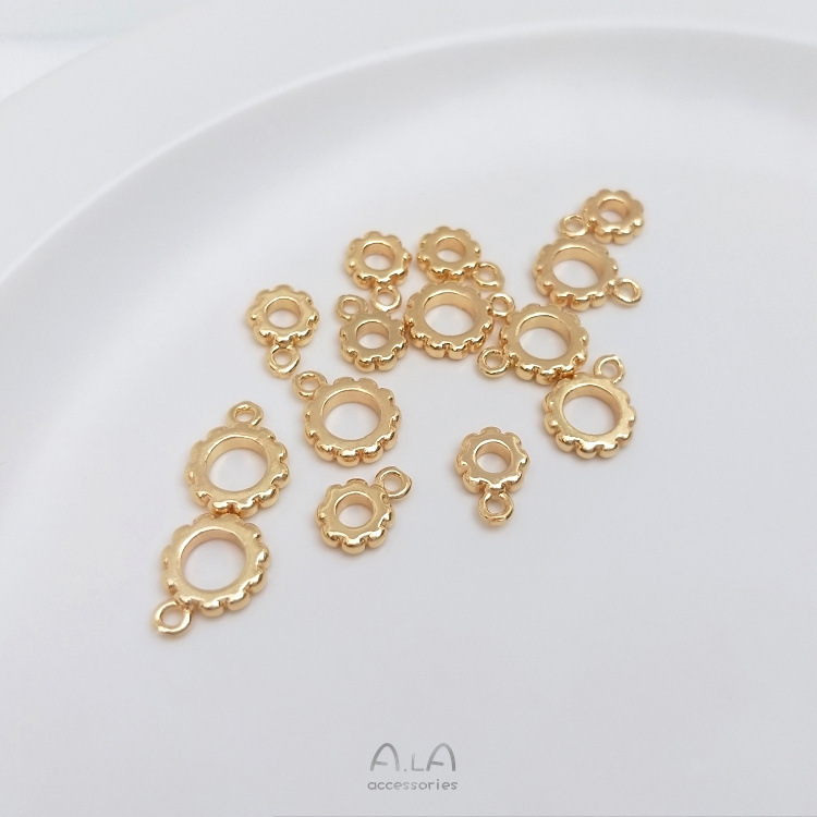 14K Gold-Filled Color-Preserving Lace Closed Ring with Open Ring Pendant Ring Pendant Ring Pendant Buckle Handmade DIY Jewelry Accessories 14K Gold-Filled Color-Preserving Lace Closed Ring with Open Ring Pendant Ring Pendant Ring Pendant Buckle Handmade DIY Jewelry Accessories