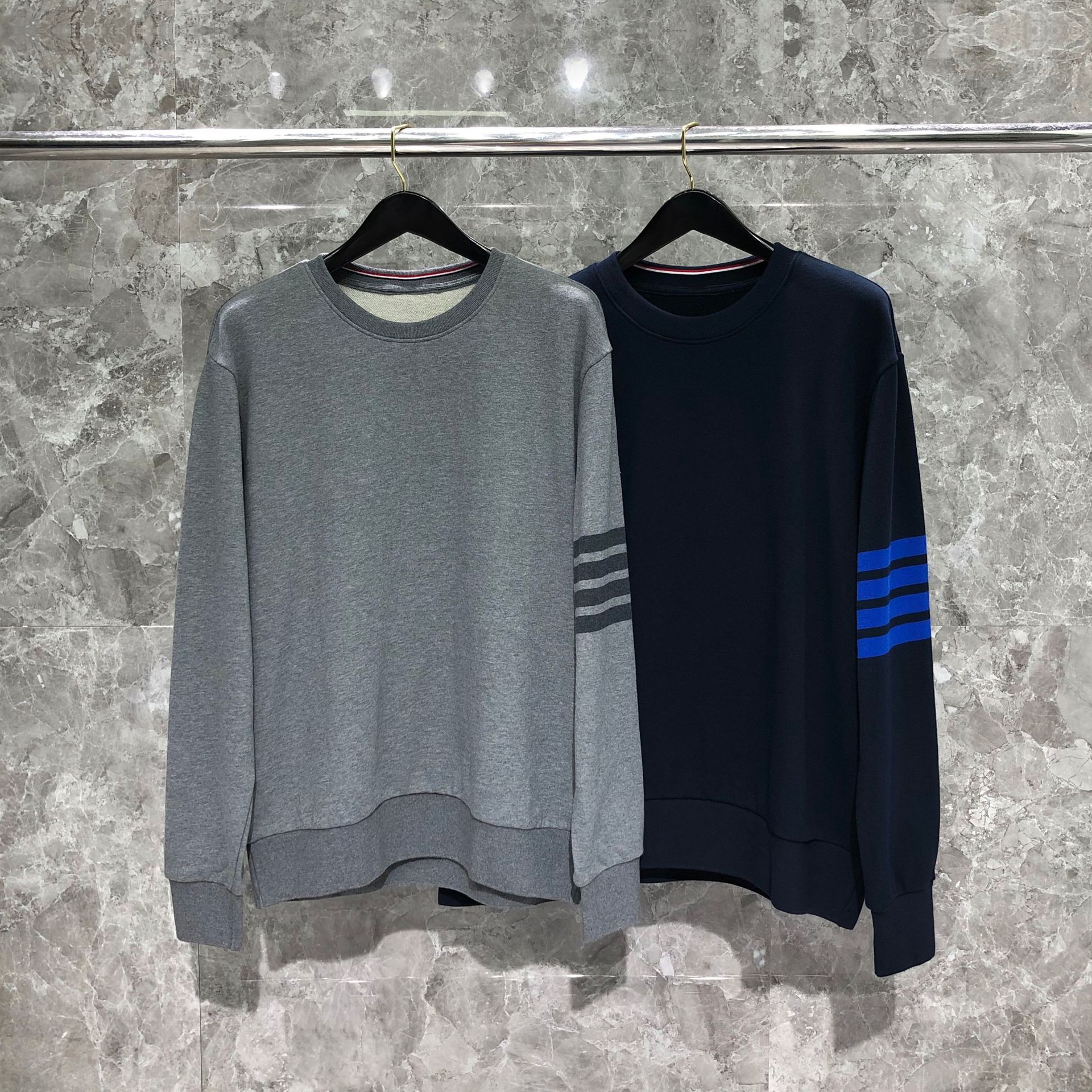 Time Breathe Tb round neck sweater spring and autumn couple model…