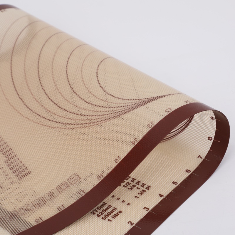 Amazon macaron estera de horno de fibra de vidrio resistente a altas temperaturas antiadherente estera de amasado de silicona de platino de grado alimenticio estera para hornear