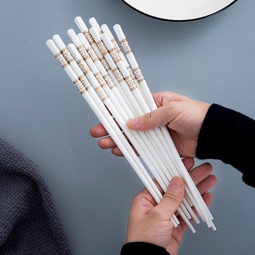 Ceramic chopsticks factory direct sales for home use easy to clean environmentally friendly Nordic ceramic tableware chopsticks gifts printed with logo