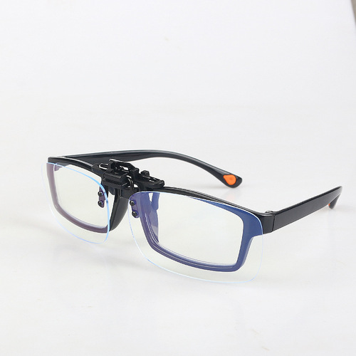 Clear clip lens blue light blocking glasses, suitable for both men and women, versatile prescription and non-prescription lenses