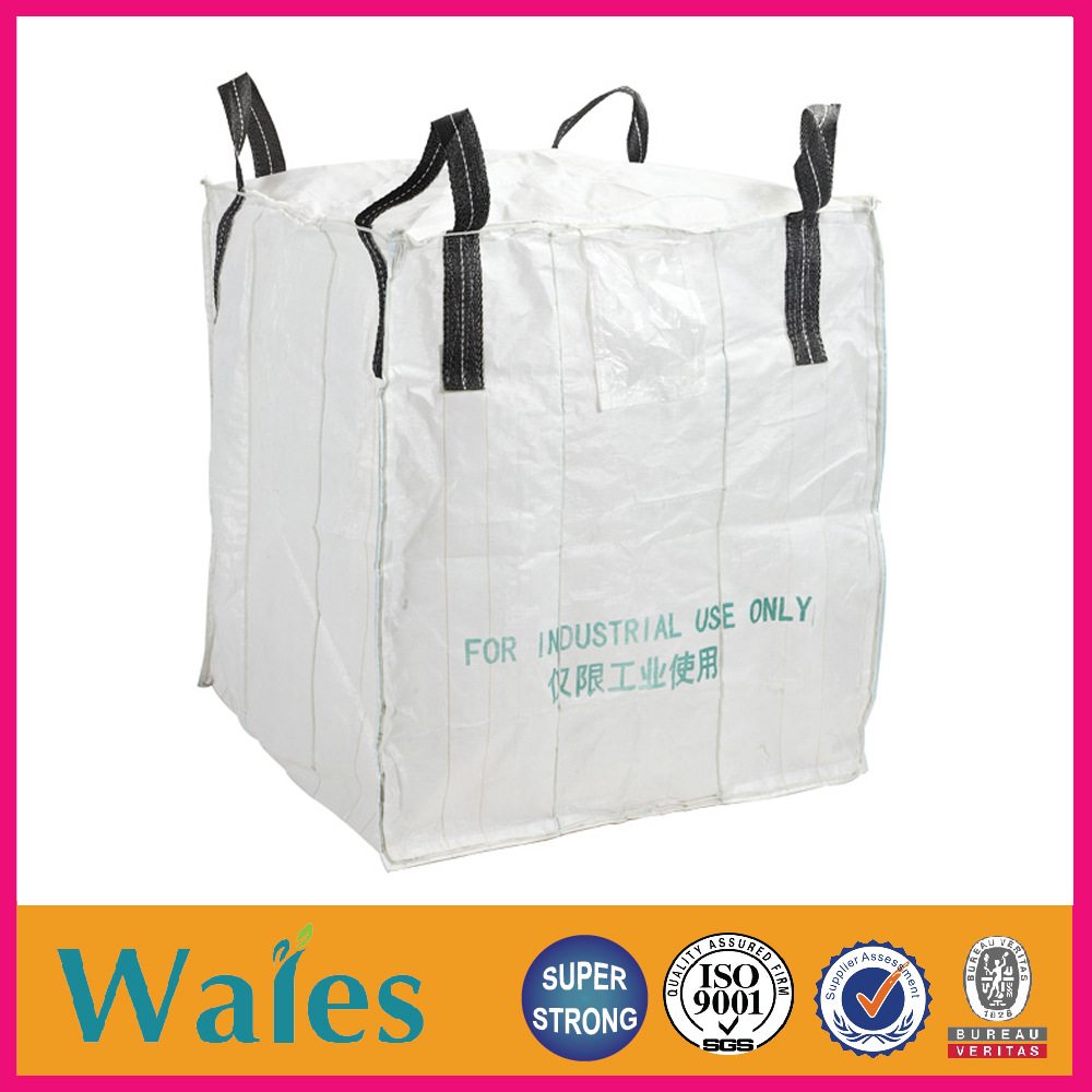 厂家批发黑色拉筋进出料口吨袋内覆膜矿产品防水工业集装袋