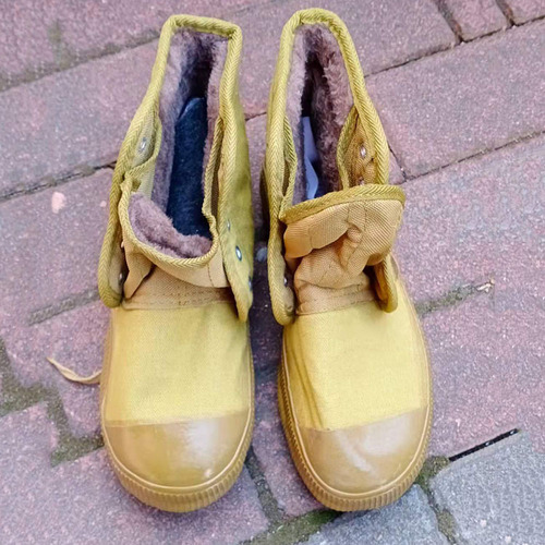 Winter Cotton 10KV Insulated Shoes Yellow Sneakers Rubber Canvas Shoes Fleece Warm Low Voltage Electrician Protective Safety Shoes 