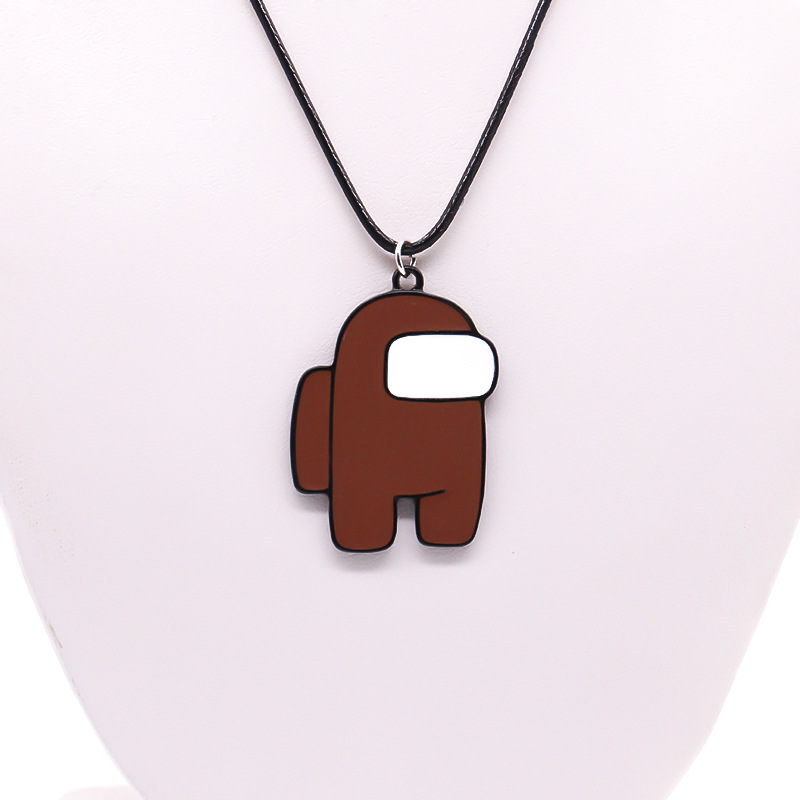 Collar-transfronterizo nuevo Entre nosotros juego espacio Hombre Lobo nos matan alrededor de esmalte COLLAR COLGANTE