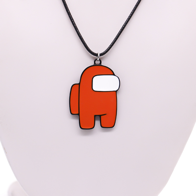 Collar-transfronterizo nuevo Entre nosotros juego espacio Hombre Lobo nos matan alrededor de esmalte COLLAR COLGANTE