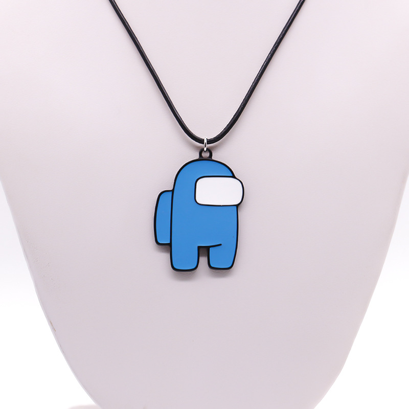 Collar-transfronterizo nuevo Entre nosotros juego espacio Hombre Lobo nos matan alrededor de esmalte COLLAR COLGANTE