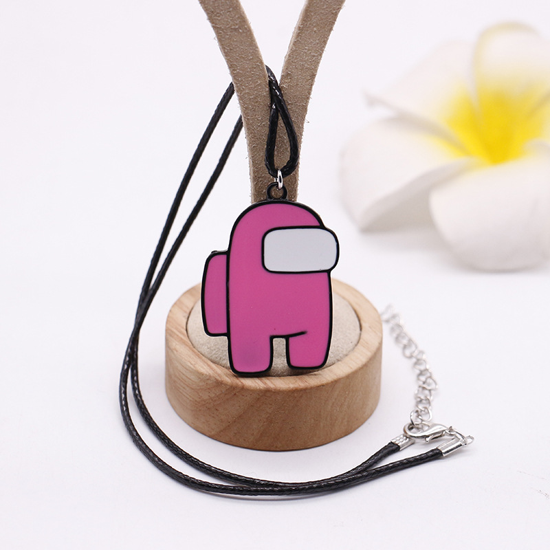 Collar-transfronterizo nuevo Entre nosotros juego espacio Hombre Lobo nos matan alrededor de esmalte COLLAR COLGANTE