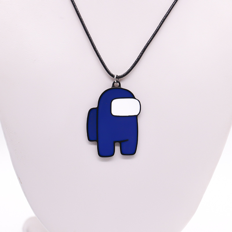 Collar-transfronterizo nuevo Entre nosotros juego espacio Hombre Lobo nos matan alrededor de esmalte COLLAR COLGANTE