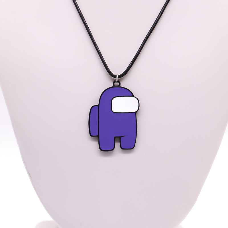 Collar-transfronterizo nuevo Entre nosotros juego espacio Hombre Lobo nos matan alrededor de esmalte COLLAR COLGANTE