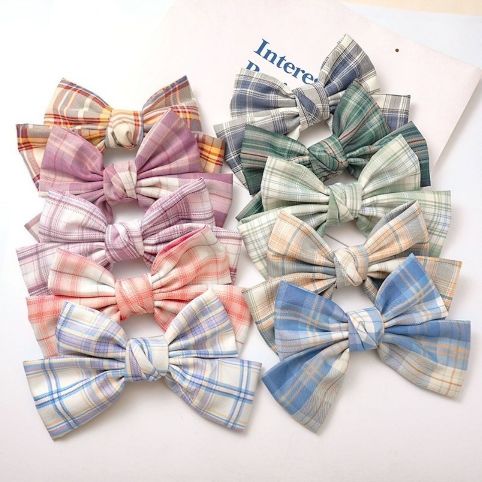 Korean version of JK bow hair pinching satin 22cm backbone clip…