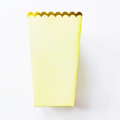 Gold and Silver Foiled Birthday Party Popcorn Box, Foldable Paper Box Food Packaging