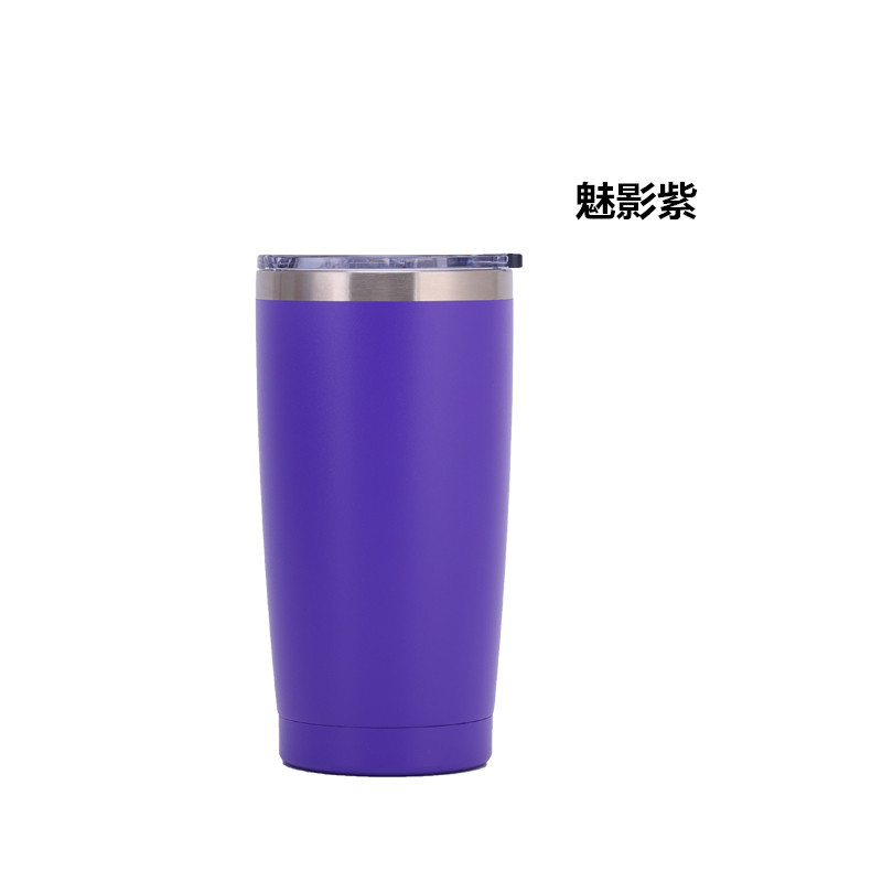 Amazon 20oz coche taza de coche de gran capacidad helado taza de vacío de doble capa de acero inoxidable cerveza paja taza de vacío