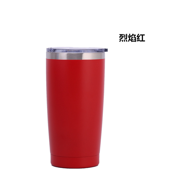 Amazon 20oz coche taza de coche de gran capacidad helado taza de vacío de doble capa de acero inoxidable cerveza paja taza de vacío