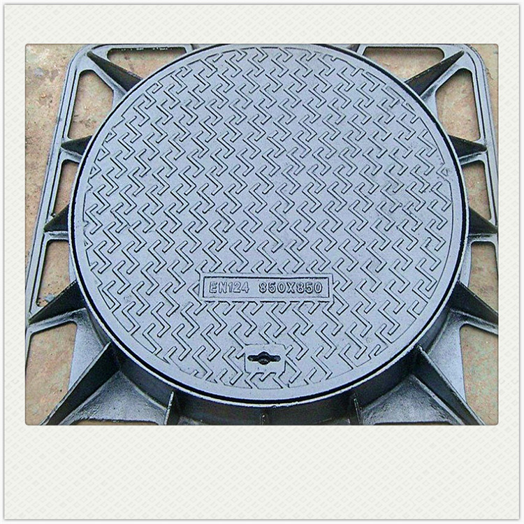 工厂球墨铸铁盖板850*850 圆形重型单篦子市政污水井盖价格优惠
