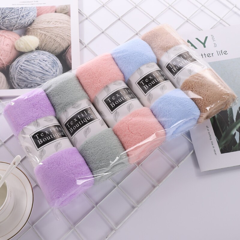 Event Gift Box Coral Velvet Towel 3575 Lettering Embroider Logo Warp Knitted Thickeneded Coral Velvet Towel Customization