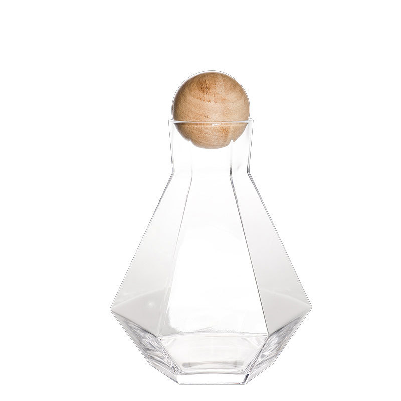 Nordic ins vidrio diamante botella de agua fría creativa botella de agua fría jugo frío blanco abierto olla de gran capacidad taza de agua fría