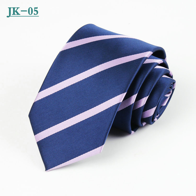 Corbata de hombre de negocios 7cm rayas a cuadros jacquard poliéster corbata hombres boda rojo casual negro corbata fabricante