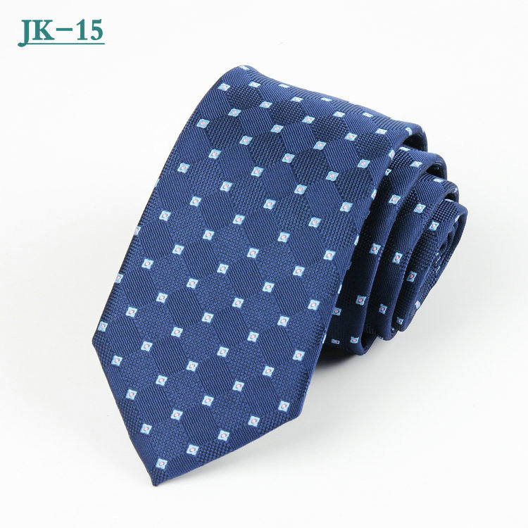 Corbata de hombre de negocios 7cm rayas a cuadros jacquard poliéster corbata hombres boda rojo casual negro corbata fabricante