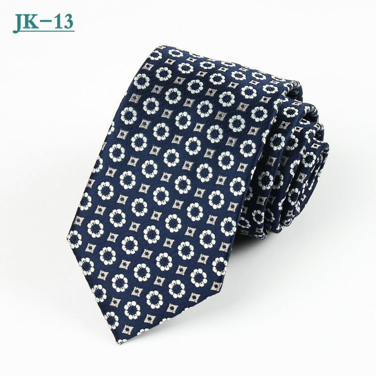 Corbata de hombre de negocios 7cm rayas a cuadros jacquard poliéster corbata hombres boda rojo casual negro corbata fabricante