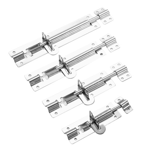 Stainless steel anti-theft bolt left and right clear solid thickened bolt wooden door bolt iron door and window with lock buckle hardware accessories