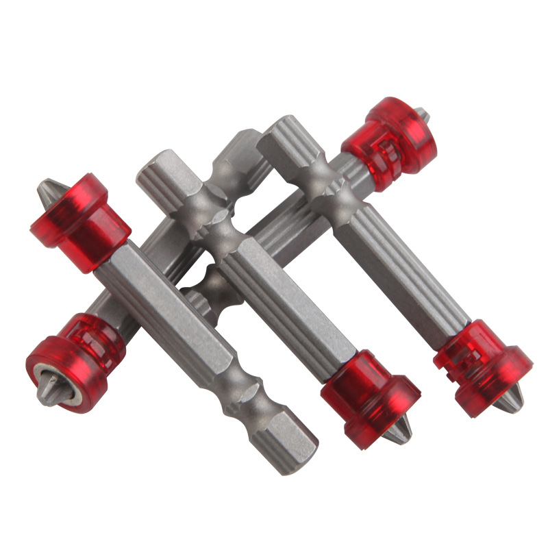 Destornillador eléctrico fuerte Cruz magnética cabeza de destornillador taladro de mano fuerte anillo magnético cabeza de destornillador 50mm cabeza individual destornillador de aire destornillador cabeza