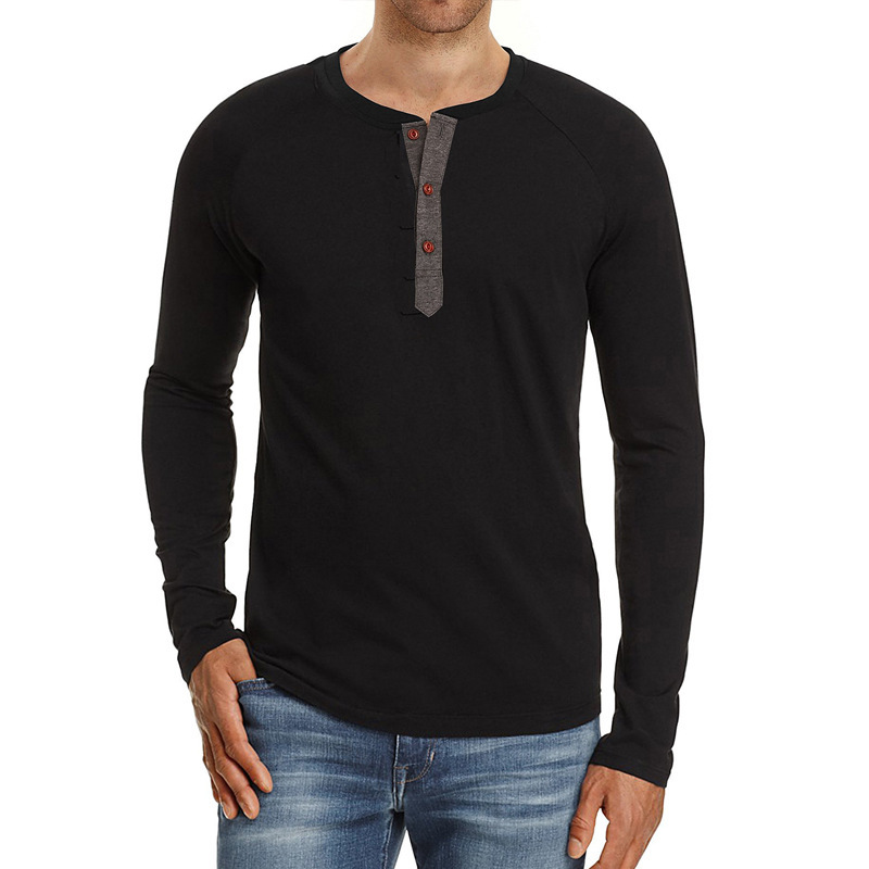 autumn and winter men's long-sleeved T-shirts, men's bottoming shirts, men's t-shirt clothing processing_voghion.com