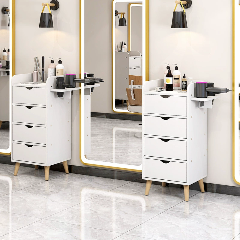 Скандинавская ножка из массива дерева Парикмахерская Шкаф для инструментов Салон красоты Парикмахерская Многофункциональная полка Парикмахерская Стол для инструментов