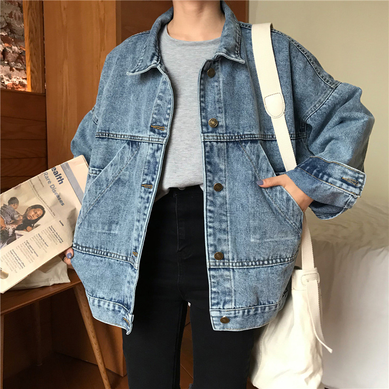 Vintage Denim Jacket New Women's Autumn and Winter All-match Elegant Small Loose Slim Jacket Long-sleeved Top Trendy Vintage Denim Jacket New Women's Autumn and Winter All-match Elegant Small Loose Slim Jacket Long-sleeved Top Trendy