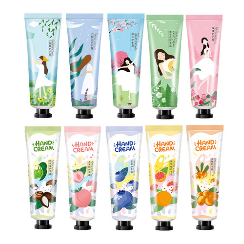 10-pack hand cream set with floral fragrance, non-greasy taste, moisturizing, moisturizing, rejuvenating, anti-drying, portable for men and women