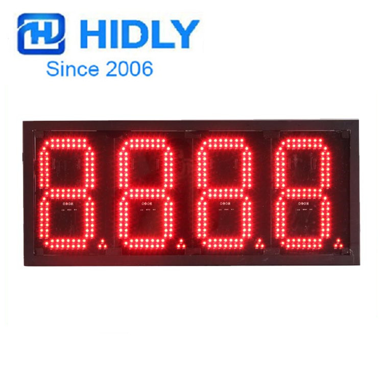 批发供应无线模块控制加油站led油价屏8寸红色8888数字模组