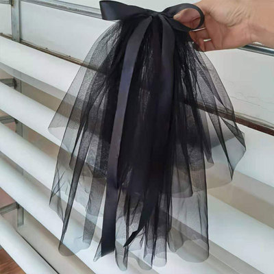 Retro Gothic black bow Headdress Halloween cos Photo photograph bride Simplicity Sen family Head ornament